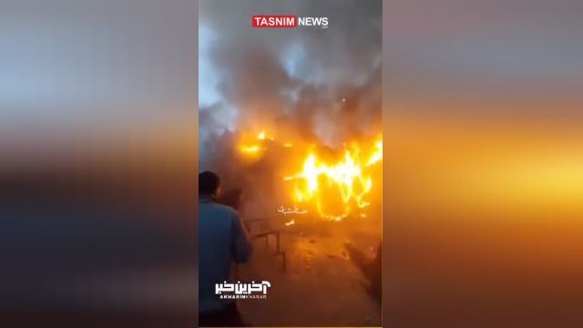 آتش سوزی در اردوگاه آوارگان غزه | ویدیو