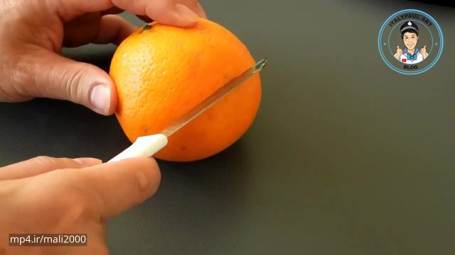 آموزش میوه آرایی با پرتقال | سبد با پرتقال