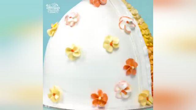 آموزش دیزاین کیک به شکل پرنسس || کیک تولد دخترونه
