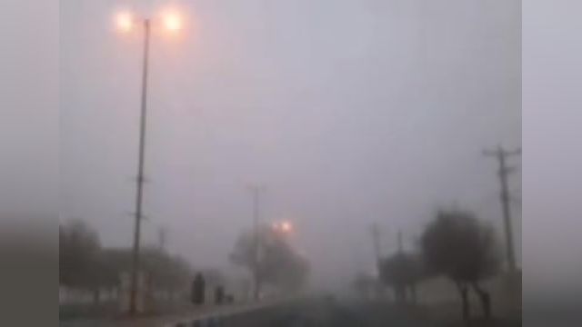 فیلمی هیجان انگیز و مه شدید صبحگاهی در شهرکرد