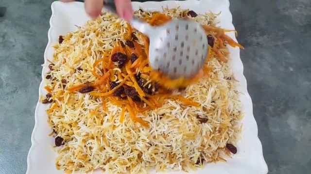 طرز تهیه قابلی پلو بدون گوشت خوشمزه و عالی به روش افغانی
