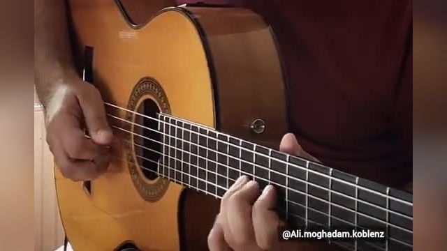 اجرای آهنگ آذری ساری گلین با گیتار | دامن کشان ساقی می خواران