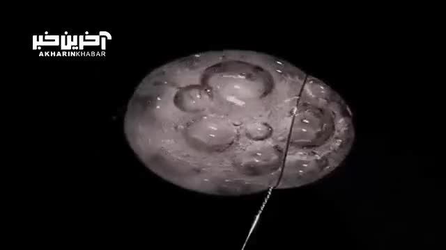 ویدئوی تماشایی یک قطره آب در فضا