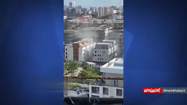 لحظه ریزش یک ساختمان7 طبقه در نیجریه | ویدیو