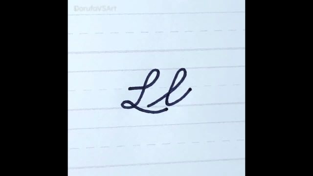 نحوه نوشتن حرف L l در دستخط شکسته آمریکایی