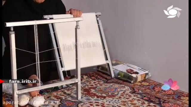 آموزش چله کشی ترکی تابلو فرش | آموزش بافت تابلو فرش