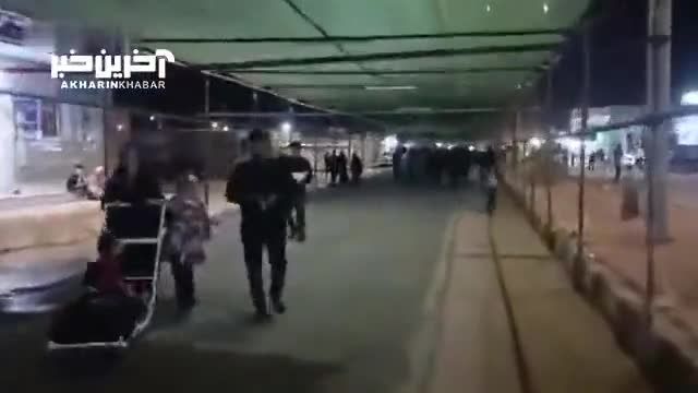 تردد شبانه انبوه زائران اربعین از مرز چذابه | ویدیو