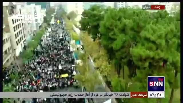 تصاویر هوایی از مراسم راهپیمایی یوم الله 13 آبان