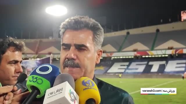 پور موسوی سرمربی استقلال خوزستان: صد در صد یک پنالتی ما گرفته نشد