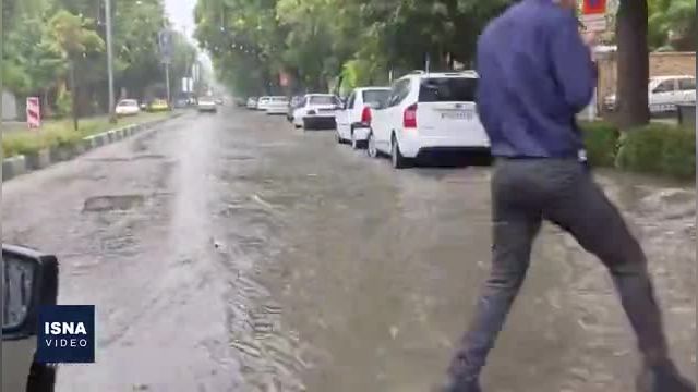 ویدیو بارش شدید باران در بجنورد