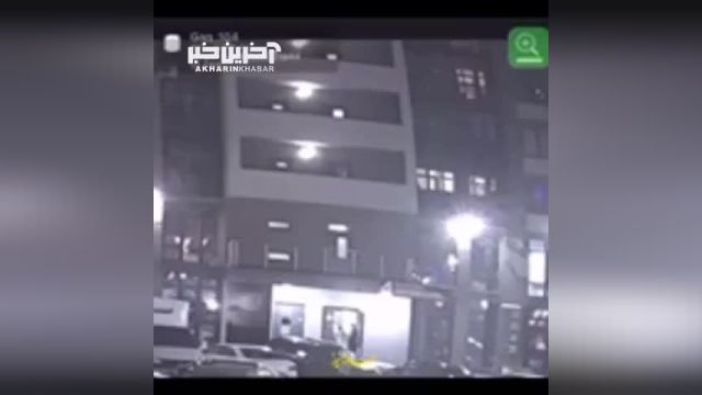 ویدئویی از سقوط ناگهانی یک فرد از طبقه 19 روی سقف ماشین