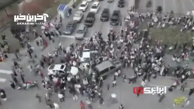 حمله یک معترض با خودرو به جمعیت حامیان فلسطین در آمریکا