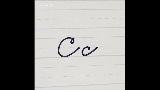 نحوه نوشتن حرف C در دست خط شکسته آمریکایی | خط شکسته سنتی