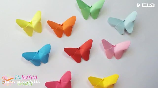 اوریگامی پروانه های ساده و سریع