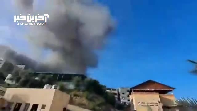 بمباران اطراف بیمارستان اندونزی در شمال غزه + فیلم