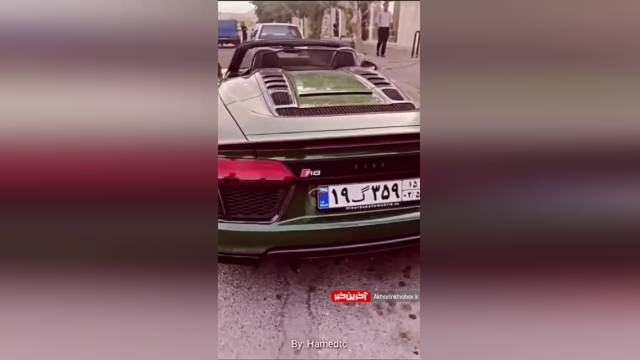 آئودی R8 اسپایدر 2020 در خیابان‌های تهران | ویدیو