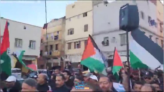حمایت قوی مردم مراکش از غزه و فلسطین با تظاهرات گسترده