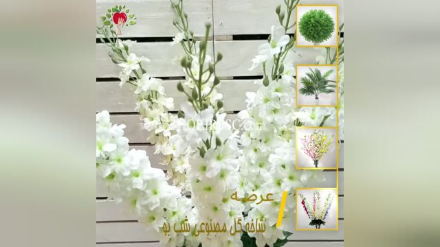 لیست شاخه گل مصنوعی شببو سفید رنگ | فروشگاه ملی