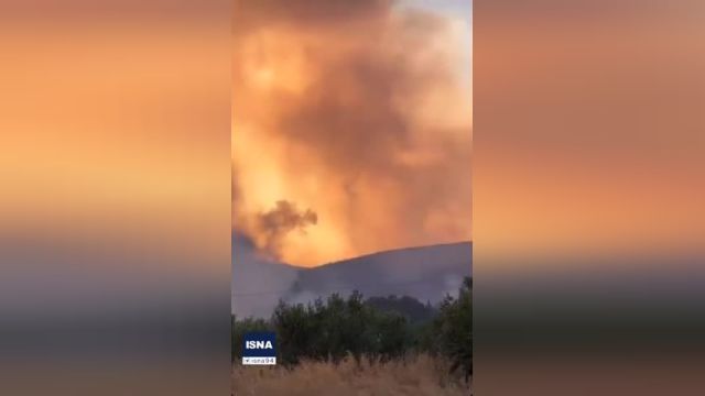 آتش‌سوزی و  انفجار انبار مهمات در یونان از کنترل خارج شد | ویدیو