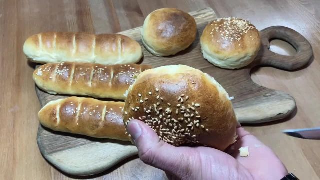 طرز تهیه نان باگت و نان برگر فرانسوی مرغوب و باکیفیت با دستور اسان و مرحله به مرحله