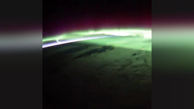 شفق قطبی  از منظر ایستگاه فضایی بین‌المللی (ISS)