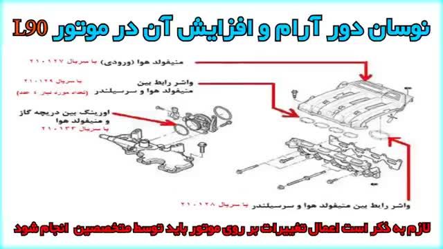 نوسان دور آرام و افزایش آن در موتور 190