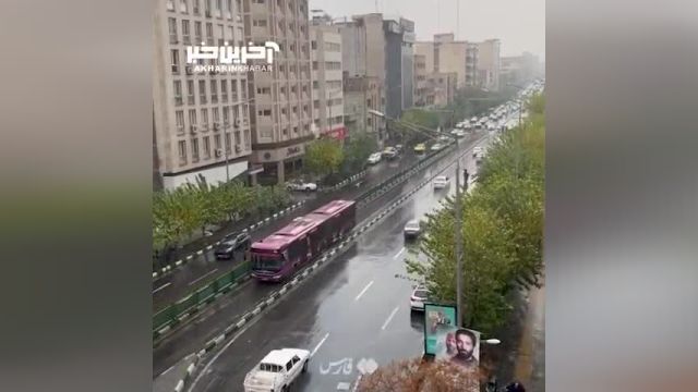 حال و هوای بارانی شهر تهران