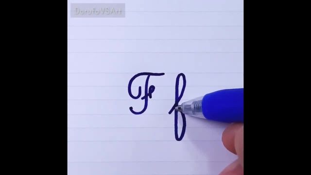 نحوه نوشتن حرف F f در خط شکسته | دستخط شکسته فرانسوی