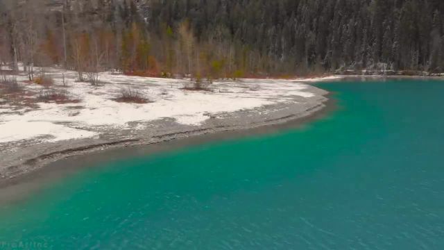 نمای هوایی کانادا در زمستان | فیلم پهپادی با موسیقی آرامش بخش