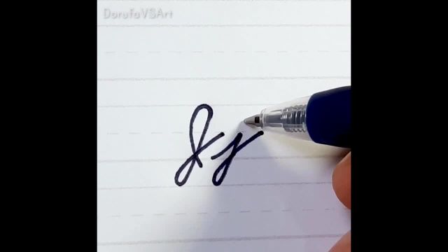 نحوه نوشتن حرف J j در دست خط شکسته آمریکایی