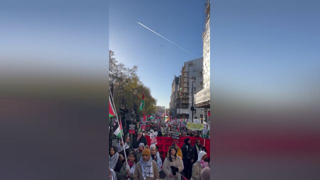 تظاهرات گسترده مردم لندن در حمایت از فلسطین