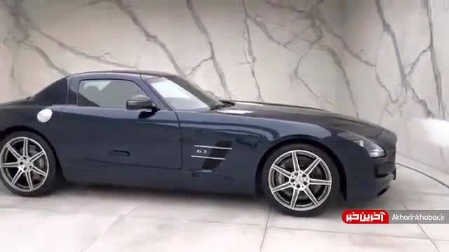 مرسدس بنز SLS AMG مدل 2012 با رنگ سفارشی آبی دیتونا