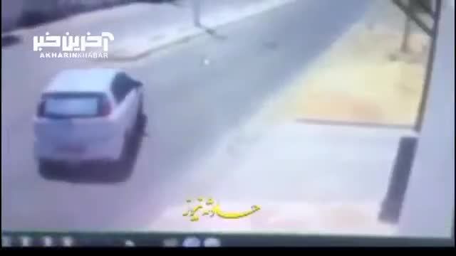 کلیپ تصادف موتورسوار با تیربرق | ویدیو