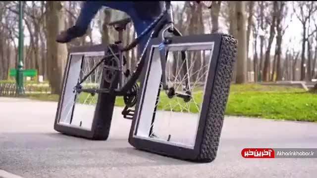 ساخت دوچرخه‌ای با چرخ‌های مربعی | ویدیو