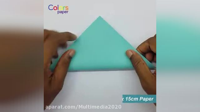 اوریگامی گنجشک با کاغذ رنگی