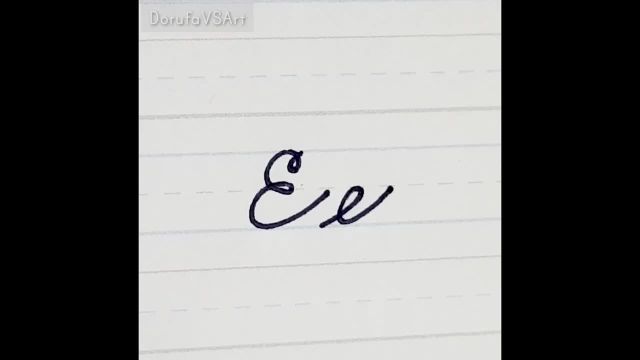 نحوه نوشتن حرف E e در خط شکسته سنتی | دستخط شکسته آمریکایی