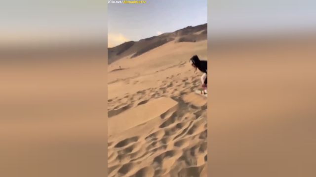 کلیپ اسکیت سواری در صحرا