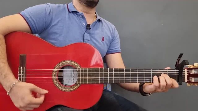 آموزش تکنیک آپاگادو و ریتم 2/4 در گیتار به همراه آهنگ آموزش دل یار سارا نائینی