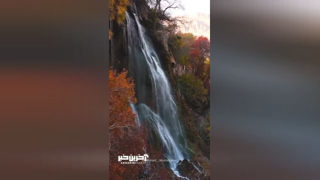 نمایی زیبا از آبشار بیشه در لرستان