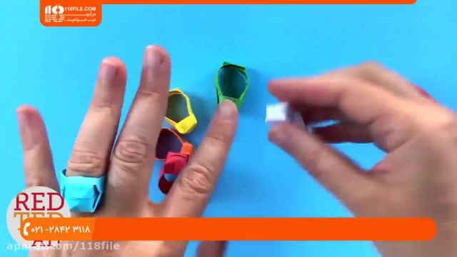 اوریگامی انگشتر های سه بعدی برای کودکان