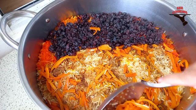 طرز تهیه قابلی پلو افغانی با گوشت گوسفند غذای مجلسی و معروف افغانی