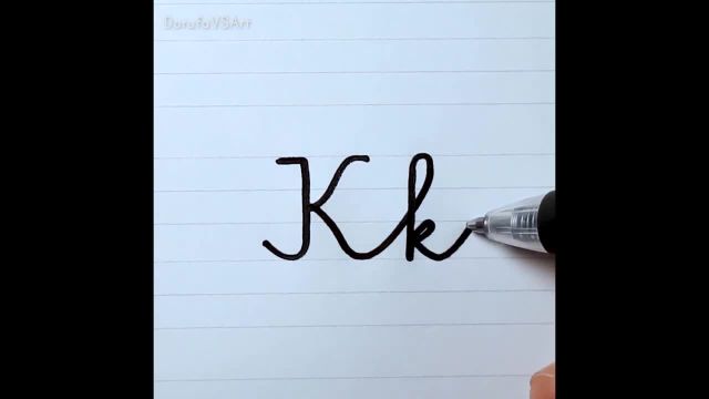 نحوه نوشتن حرف K k به خط شکسته اندونزیایی