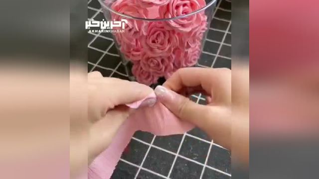 درست کردن گل رز با کاغذ کشی