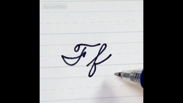 نحوه نوشتن حرف F f در خط شکسته سنتی | دستخط شکسته آمریکایی
