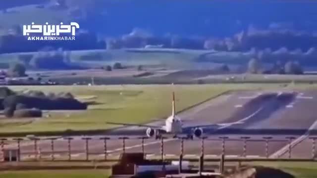 حادثه برای هواپیمای مسافربری روی باند فرودگاه زوریخ