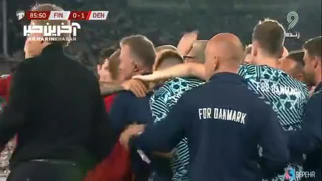 تصاویری از گل اول دانمارک به فنلاند