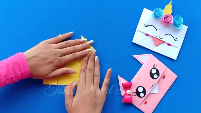 آموزش ساخت پاکت نامه کیوت و زیبا برای کودکان