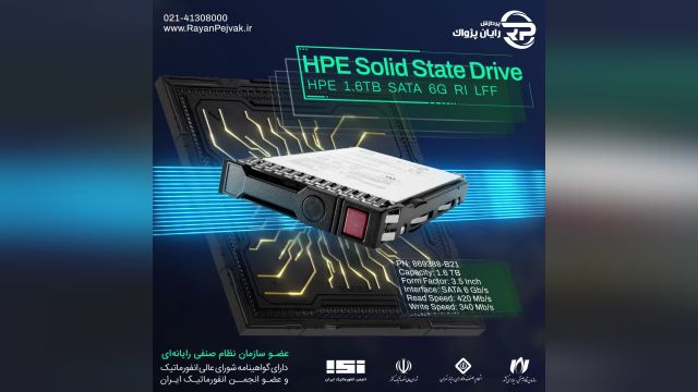 HP/HPE 1.6TB SATA 6G RI LFF با پارت نامبر 869388-B21