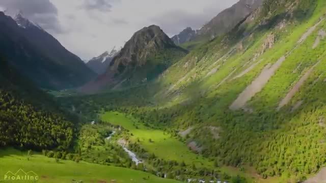 طبیعت بکر قرقیزستان | ویدیو آرامش از مناظر کوه های تین شان
