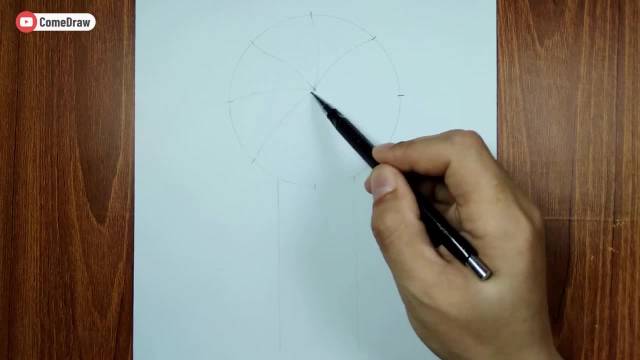 آموزش نقاشی دختر چتر به دست